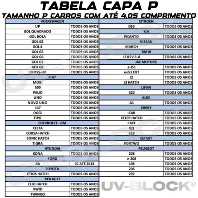 Capa para Cobrir Carro (UV-BLOCK)